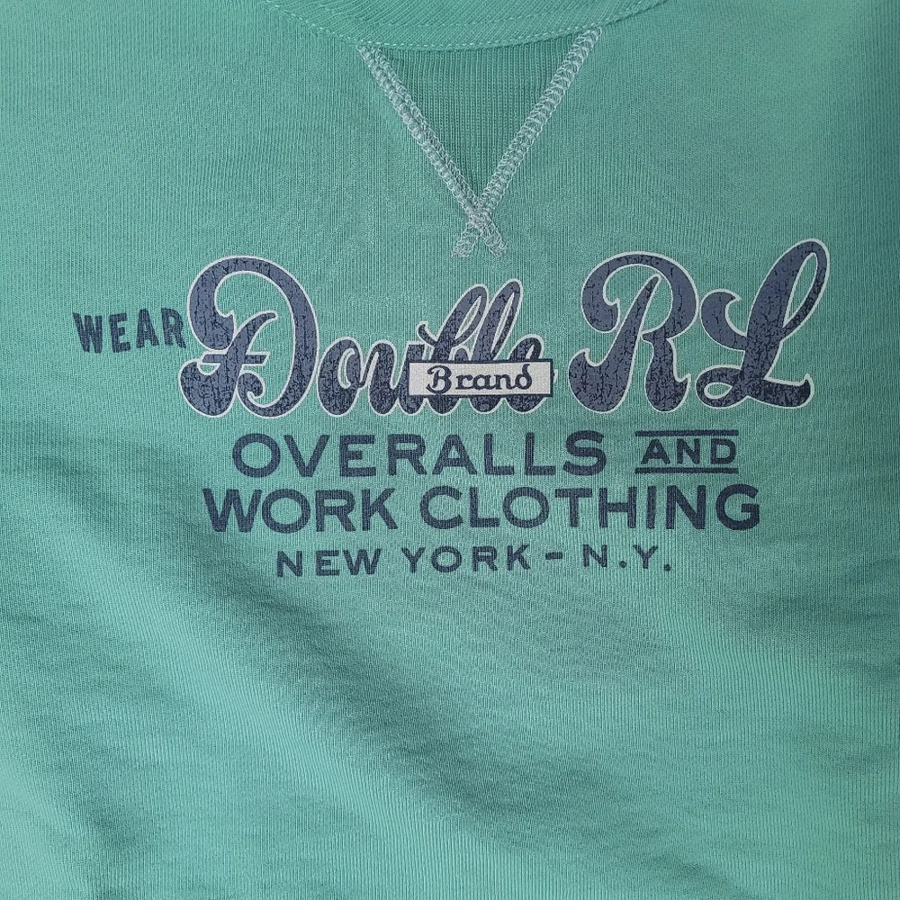 Ralph Lauren Double RL Slogan Print Sweatshirt Size M - Picture 2 of 5